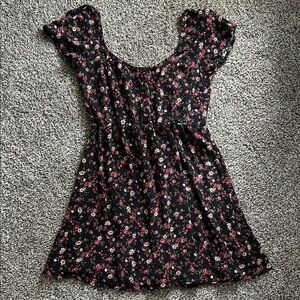 Floral Black and Pink Dress